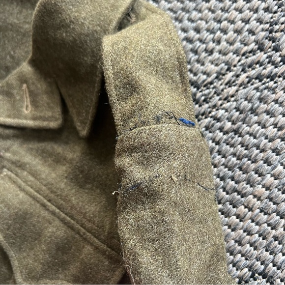 Vintage Canadian Military Uniform Men's Small Green Battle Dress Blouse 1950s - Picture 5 of 16